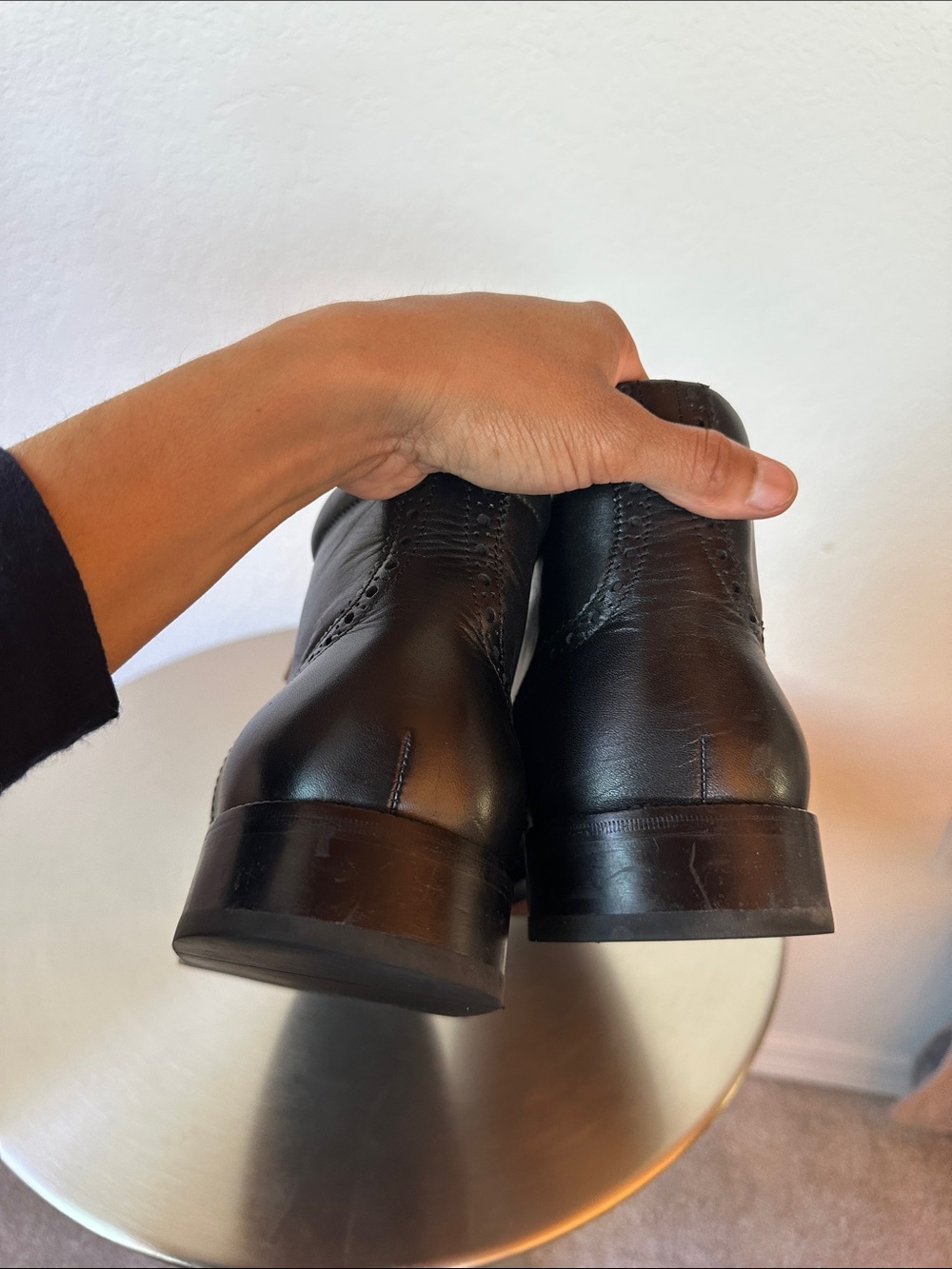 Cole Haan Men's Black Leather Wingtip Chukka Boots Sz 11 - Picture 8 of 8